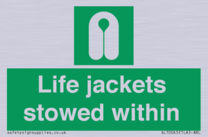 Life jackets stowed within